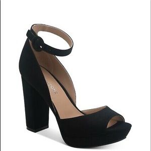 AMERICAN RAG PLATFORM PEEP-TOE SHOES